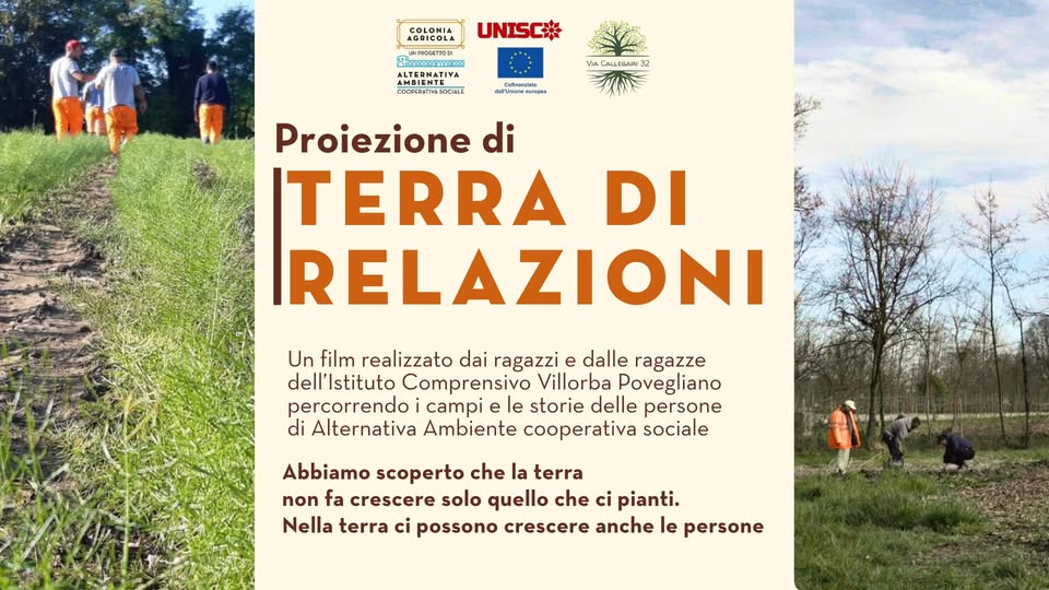 Proiezione del documentario Terra di Relazioni alla Colonia Agricola di Carbonera