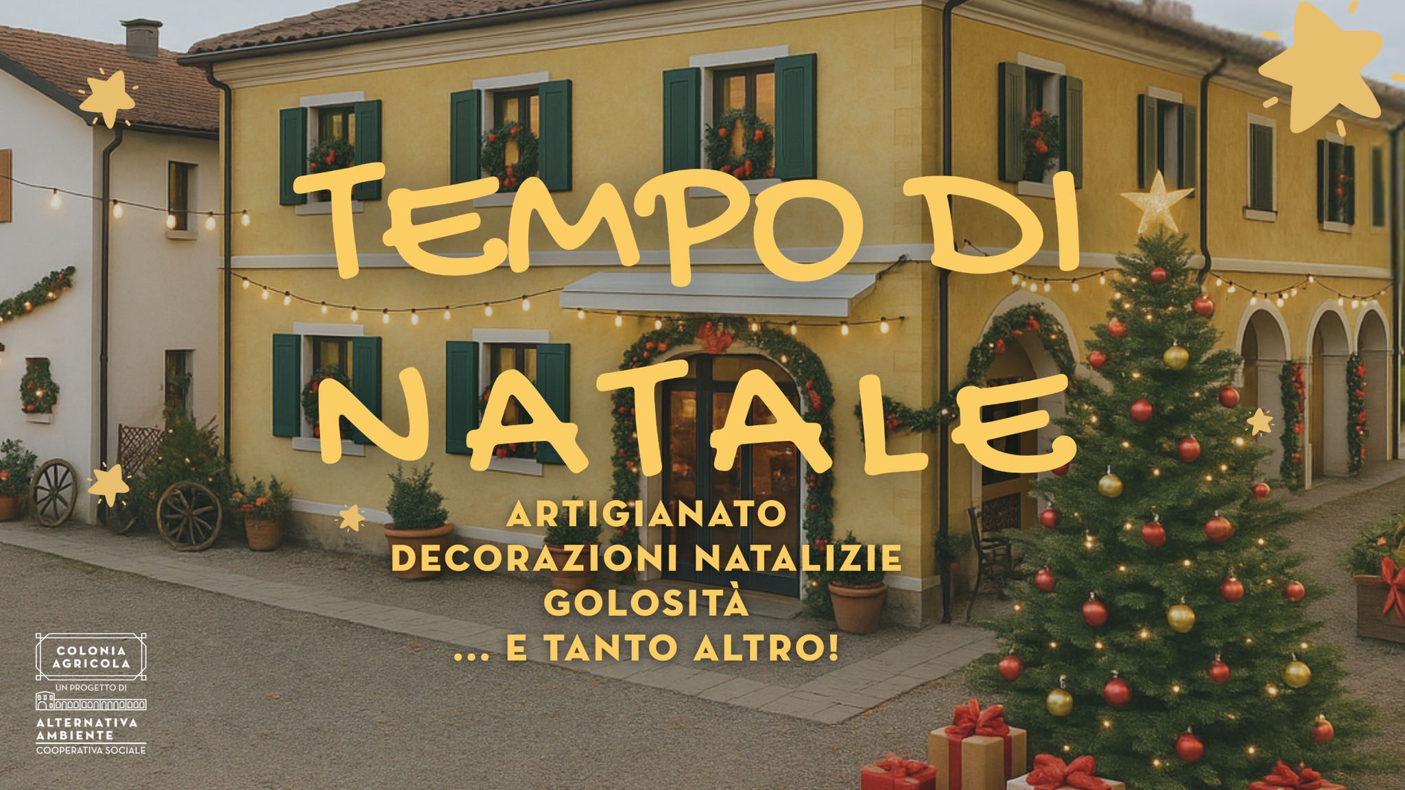 Locandina evento Tempo di Natale 2025 presso Colonia Agricola Carbonera Treviso